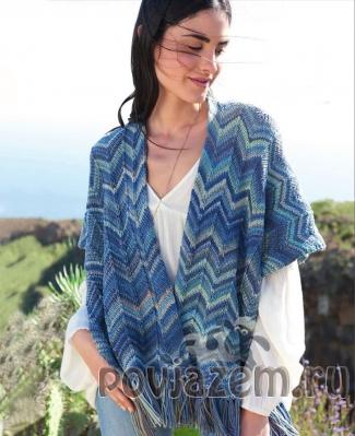 Накидка спицами