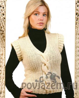 Безрукавка спицами