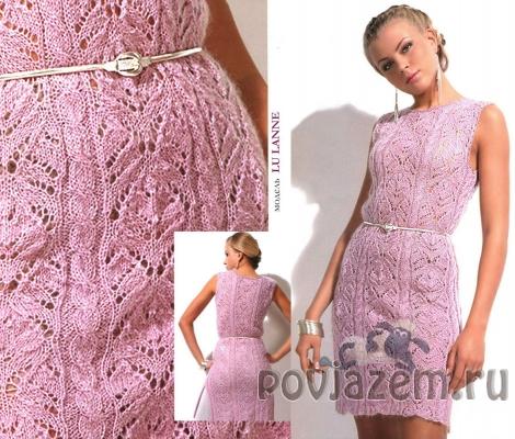 Платье спицами