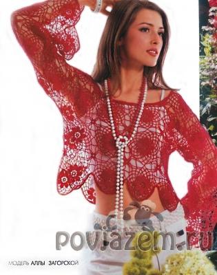 Блуза крючком