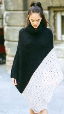 Пончо спицами