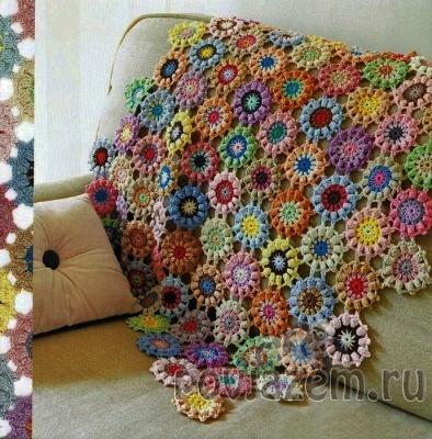 Плед крючком