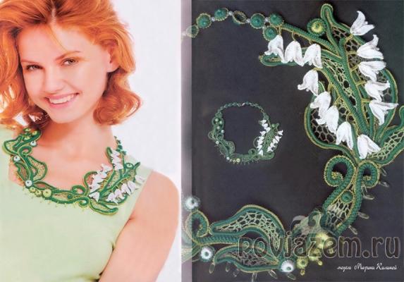 Украшения крючком, колье