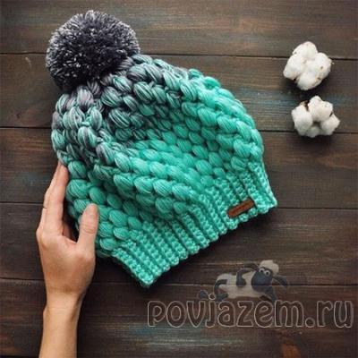 Вязаная шапка крючком