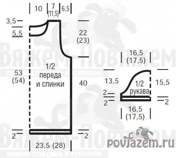 Кофточка спицами