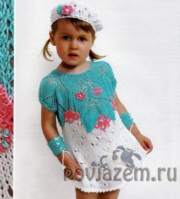 Вязаное платье для девочки