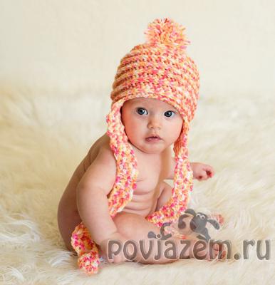 Шапочка для малыша крючком