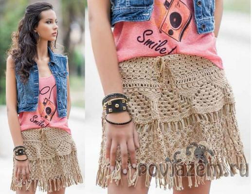 Юбка крючком