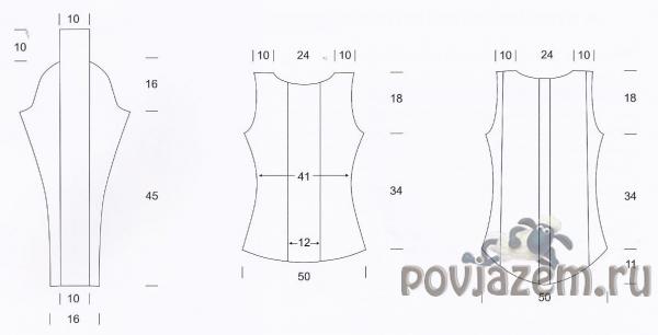 Пуловер спицами