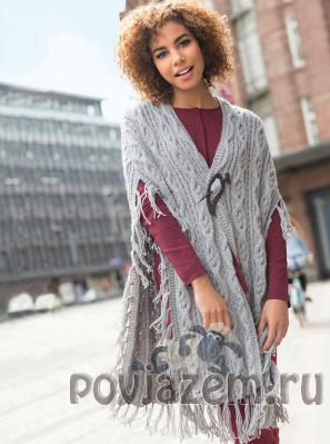 Накидка спицами