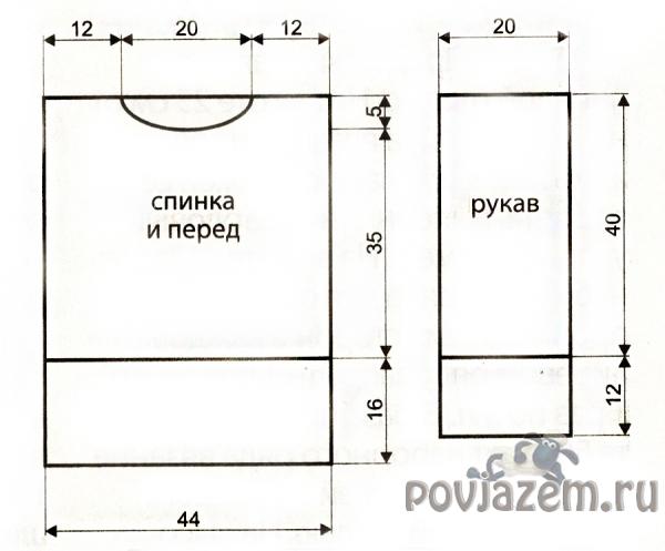 Пуловер спицами