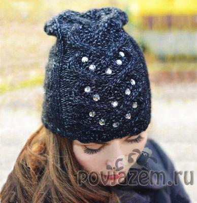 Шапка спицами