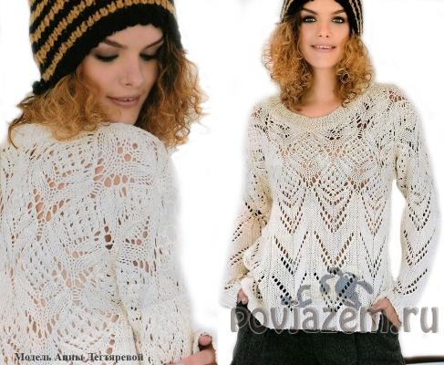 Свитер спицами