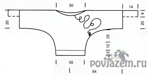 Пуловер спицами