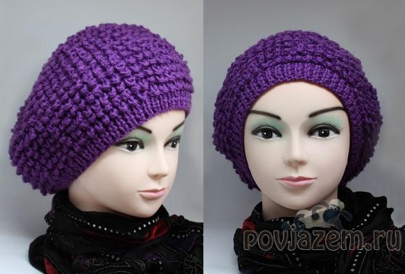 Берет спицами