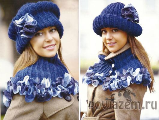 Шапка спицами