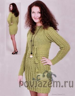 Платье спицами