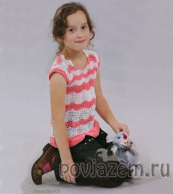 Кофточка для девочки спицами