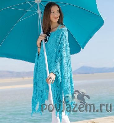 Пончо спицами
