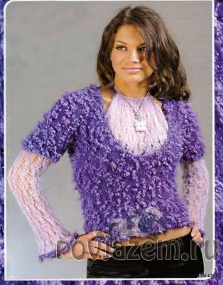 Пуловер спицами