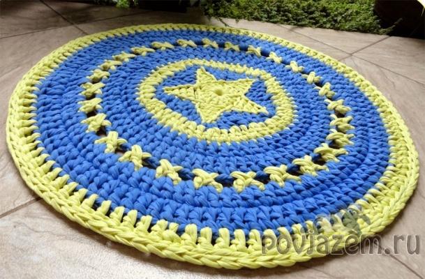 Коврик крючком, описание и схема