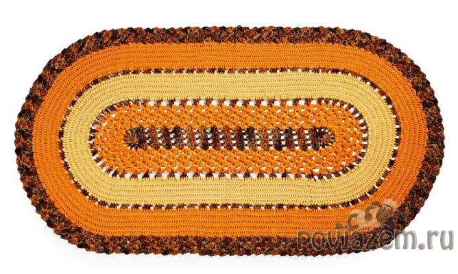 Овальный ковер крючок