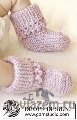 Детские пинетки спицами