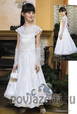 Платье крючком для девочки