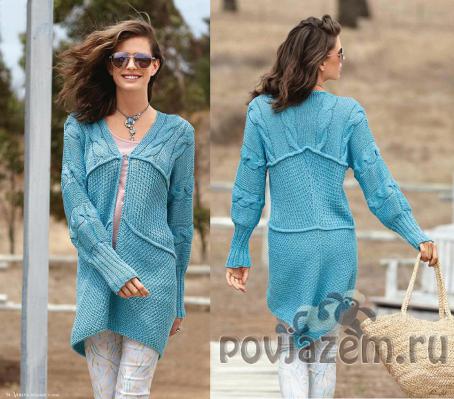 Кардиган спицами