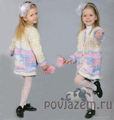 Жакет для девочки спицами