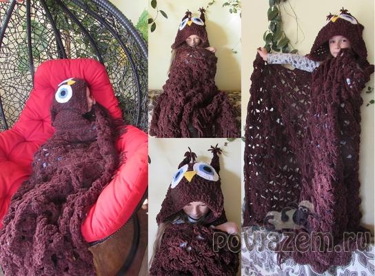 Плед крючком