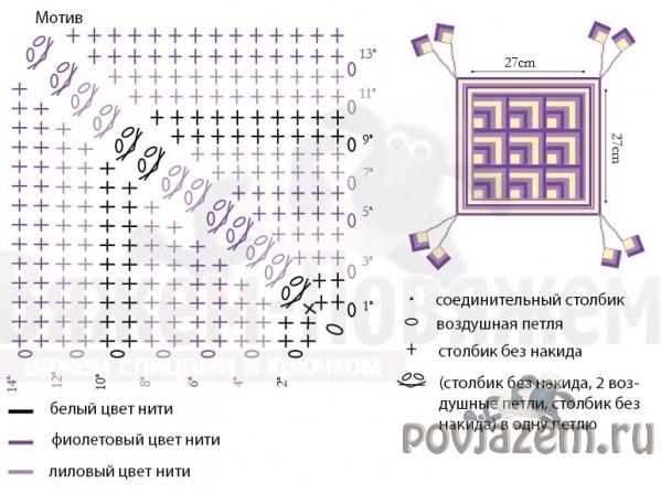 сидушка крючком