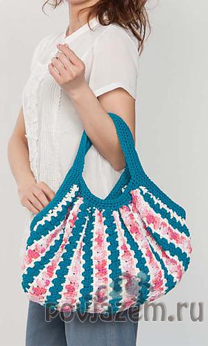 Сумочка крючком, схема