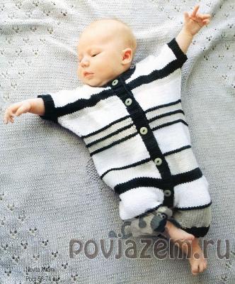 Боди для новорожденного спицами