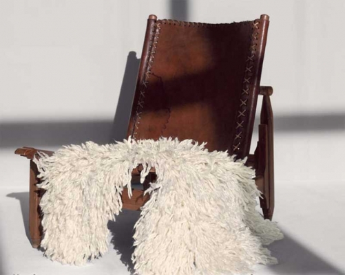 Вязаный коврик