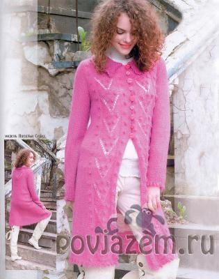 Пальто спицами