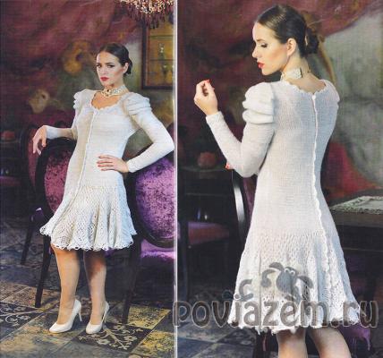 Платье спицами