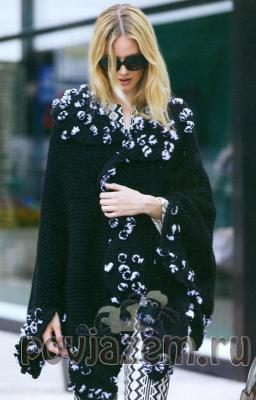 Пончо спицами