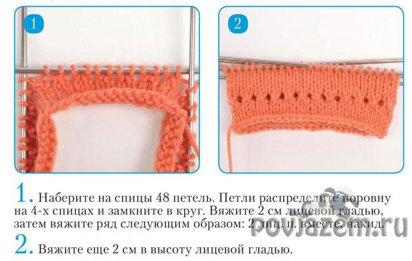 Носочки спицами