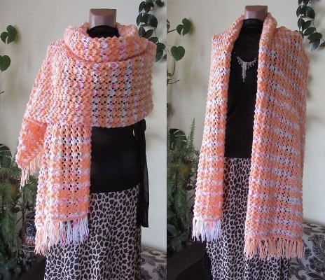 Палантин спицами