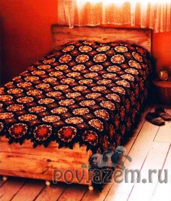 Плед крючком