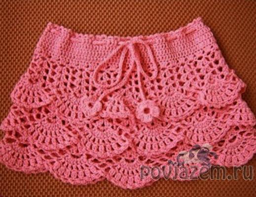 Юбка крючком для девочки