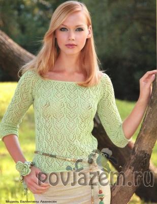 Кофточка спицами