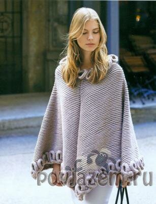 Тунисское вязание крючком пончо