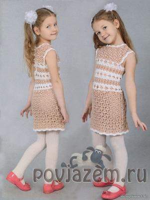 платье крючком для девочки