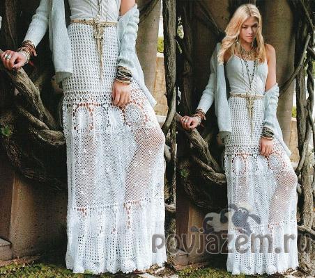 Юбка крючком