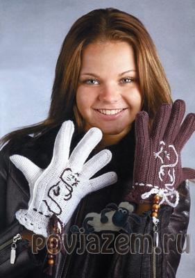 Перчатки крючком