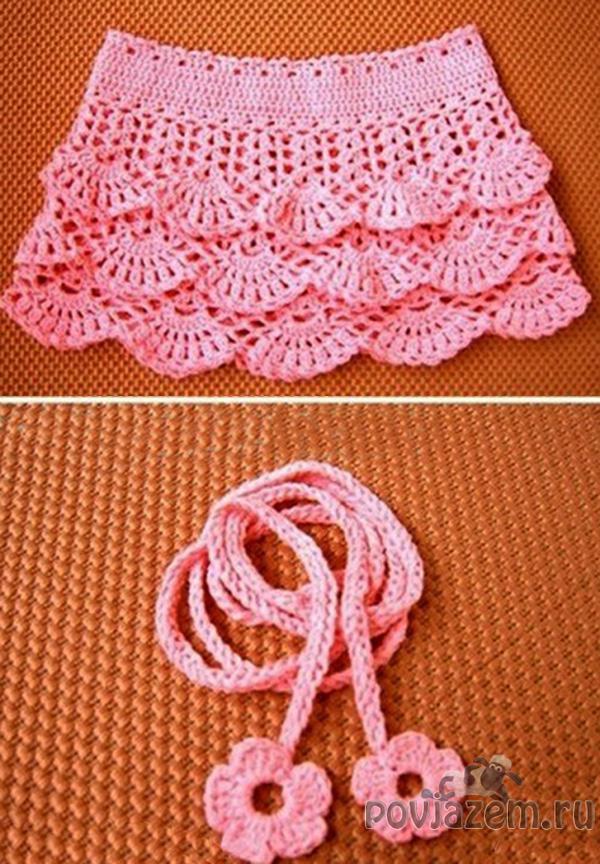 Юбка крючком для девочки