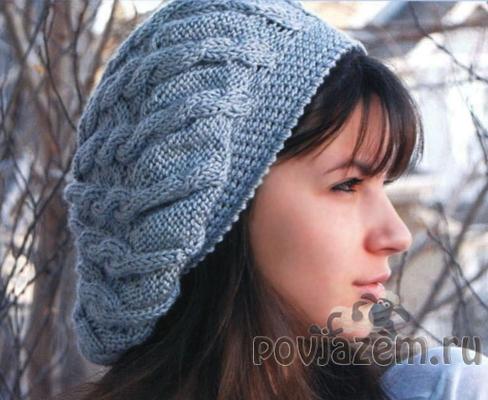 Берет спицами