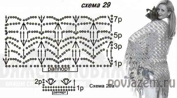 Пончо крючком